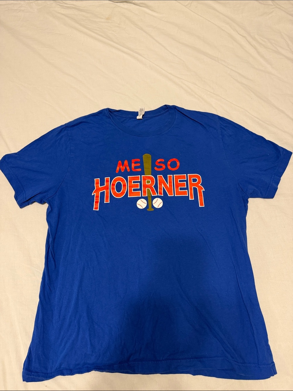 Blue 'Me So Hoerner' Chicago Cubs Nico Horner Graphic T‑Shirt